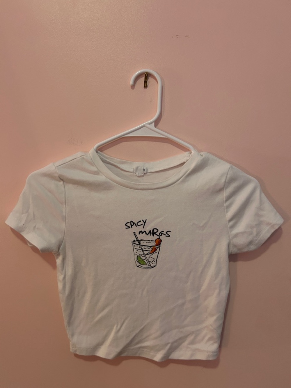 Garage White 'Spicy Margs' Crop Top